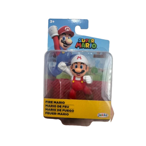 Official Jakks Nintendo Mario Series 2.5" Fire Mario Figure (Approx. 6.5cm)